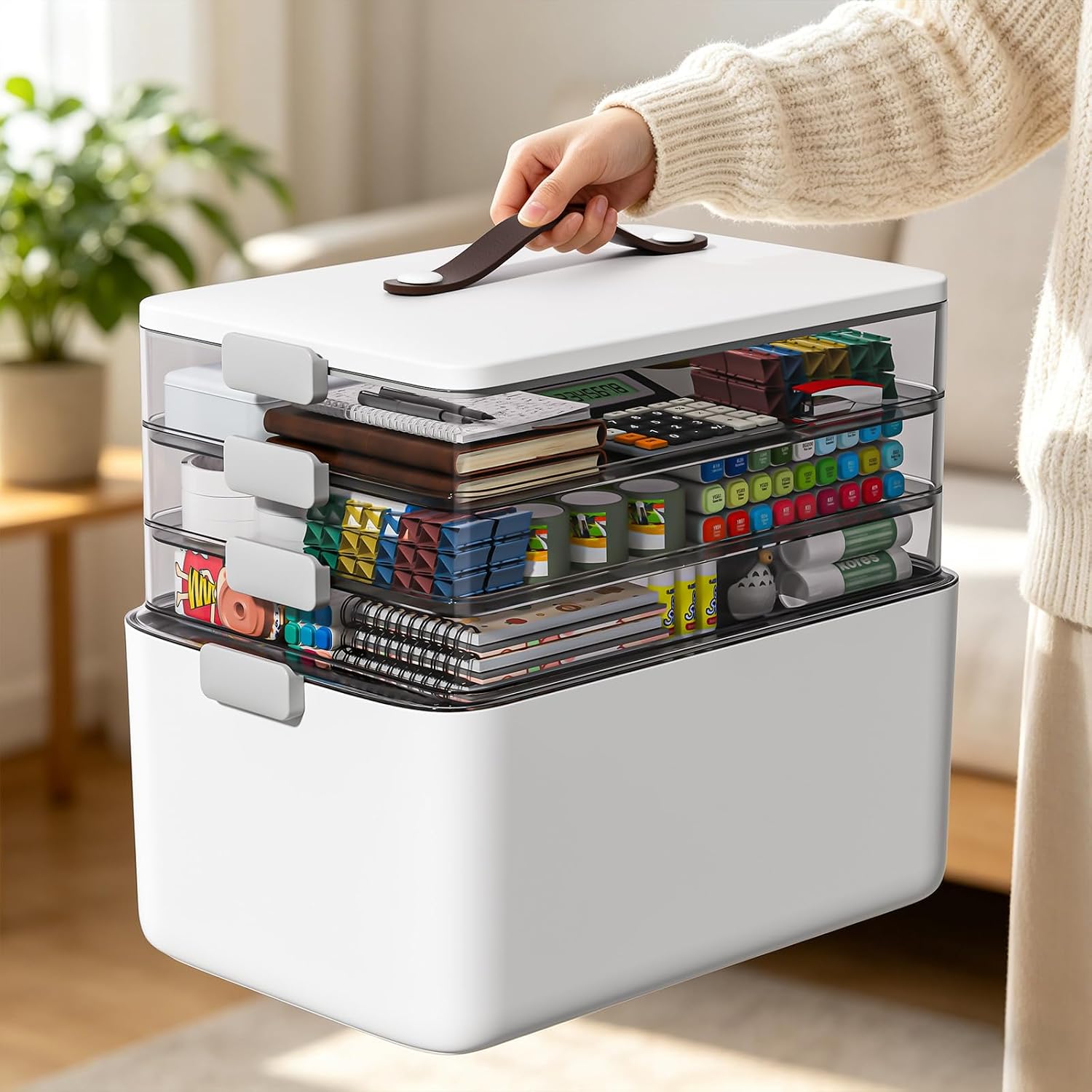 Thumbnail 1 de MOPUP 4-Tier Organizer: Multi-Purpose Storage for Medicine, Craft, and More