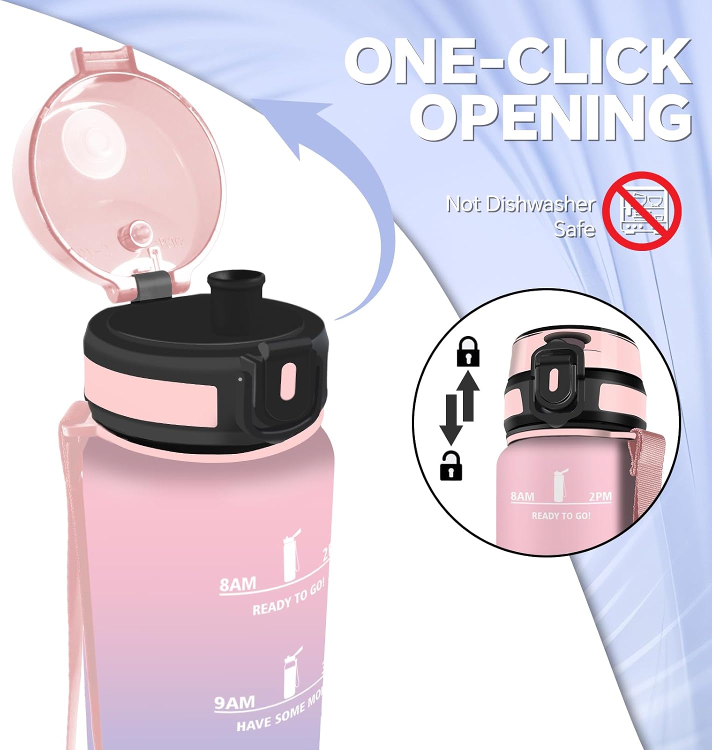 Detalle de Botella de Agua 500ml Infantil con Filtro 🚰