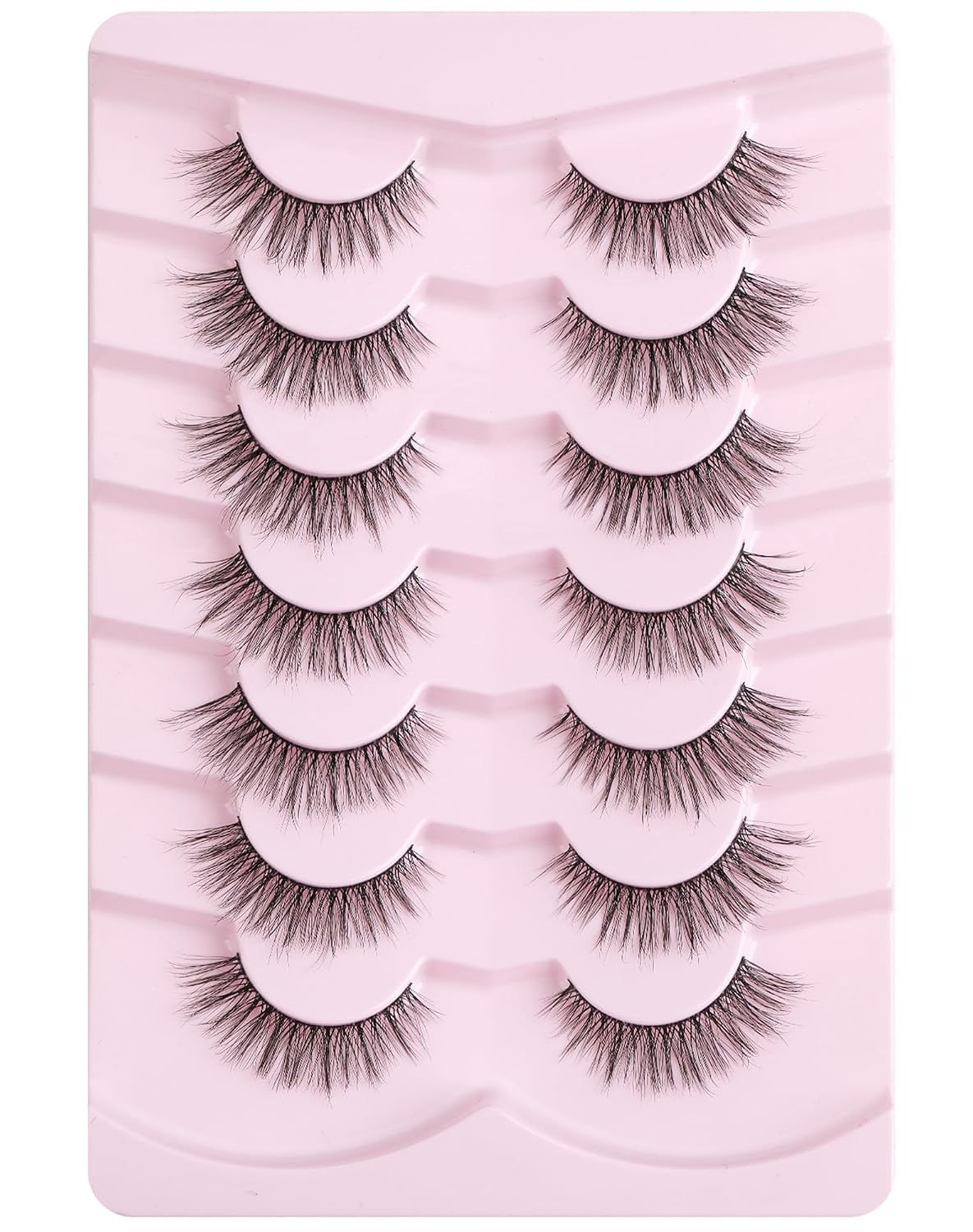 Thumbnail 6 de Onlyall Natürliche Wimpern Wispy Strip Lashes DK-06 – Natürliches Aussehen, 7 Paar
