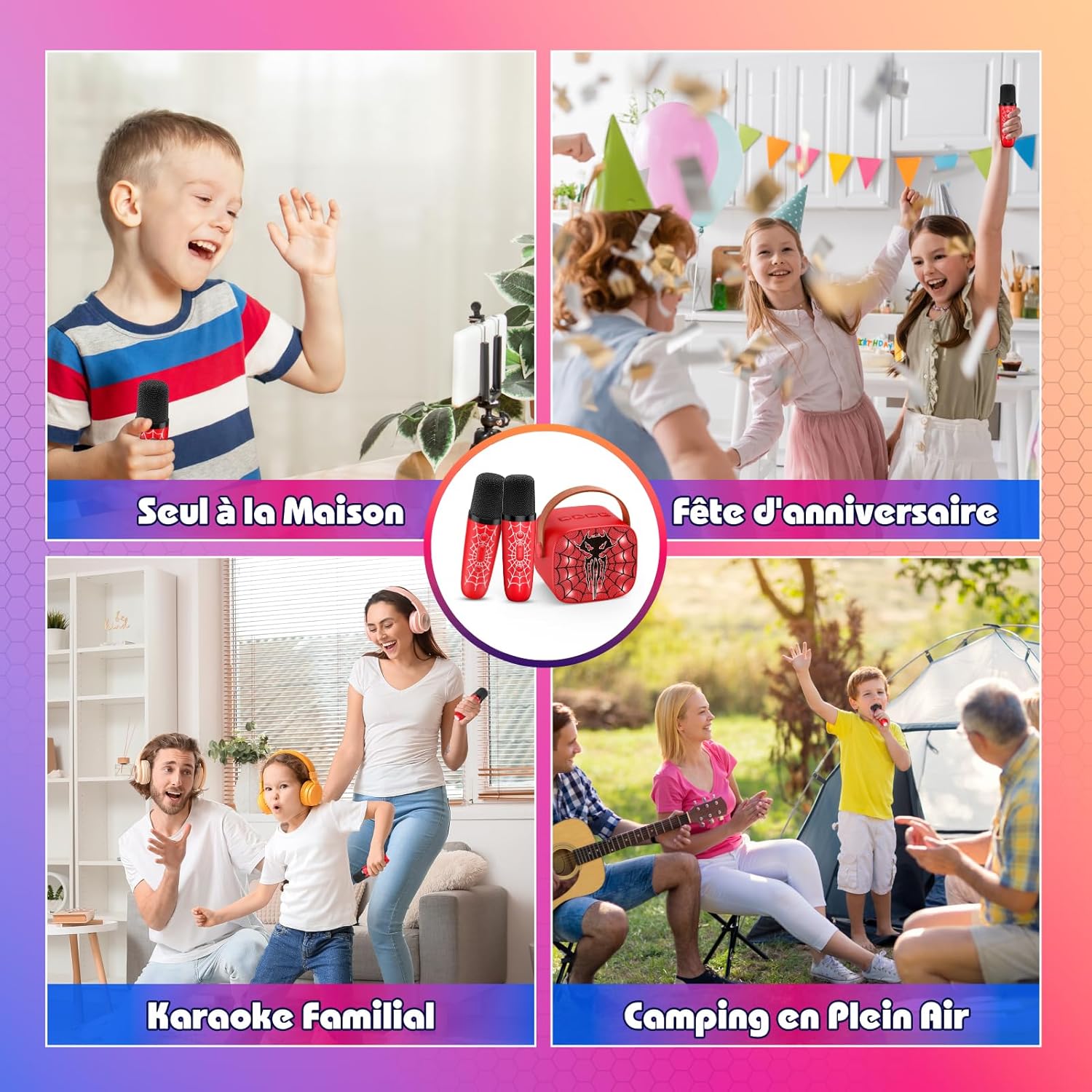 Thumbnail 4 de Braxel Micro Karaoké enfant avec 2 micros sans fil Bluetooth (3 à 12 ans)