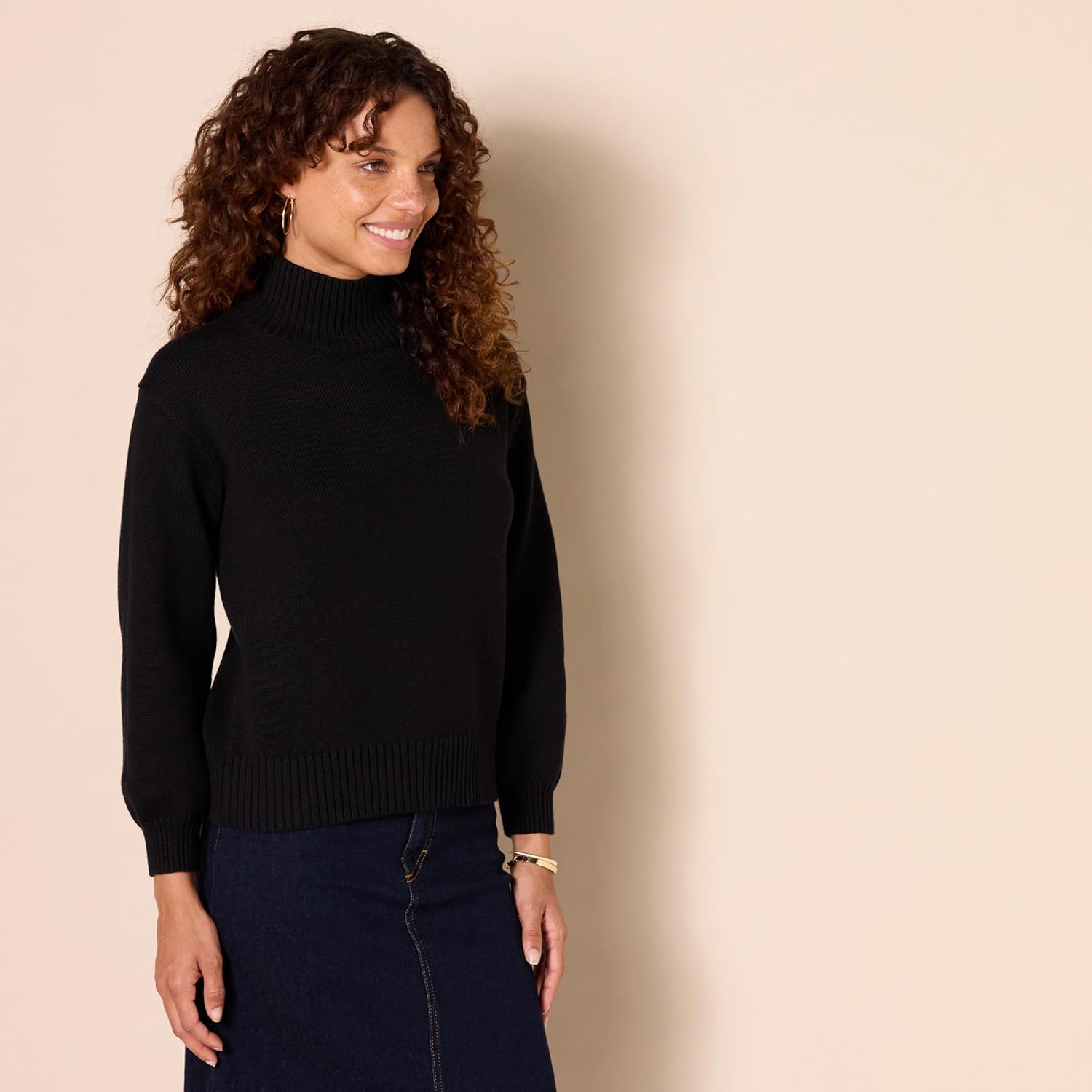 Thumbnail 1 de Amazon Essentials Damen Pullover aus Baumwolle mit Trichterausschnitt – In Übergrößen erhältlich