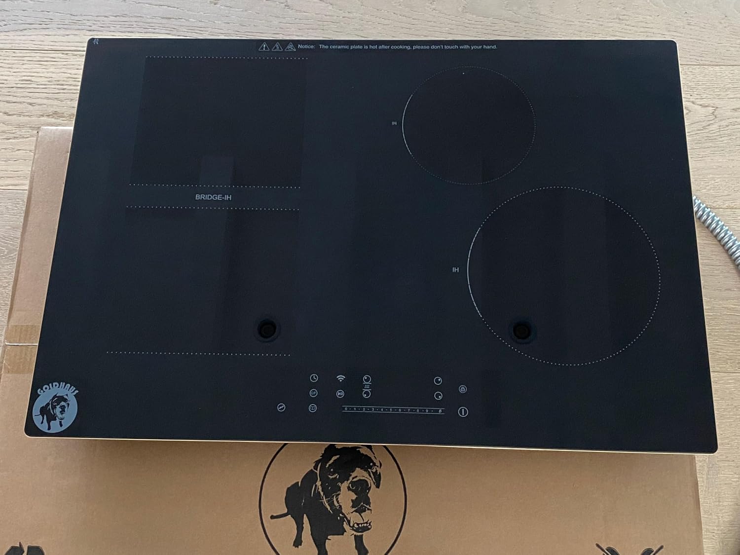 Detalle 1 de Goldhaus GH-ICT30-4B-2500 30-Inch Induction Cooktop, 4 Burners, 2500W Booster