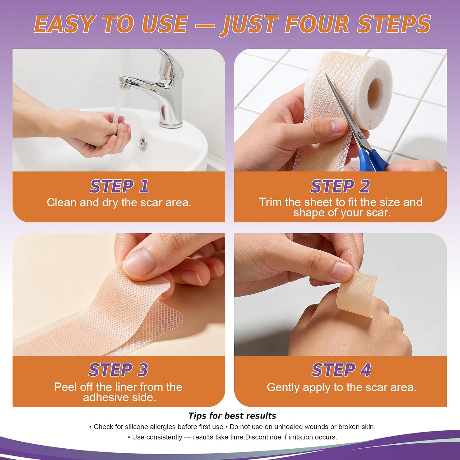 Thumbnail 6 de Psecici Medical-Grade Silicone Scar Tape review: 4cm x 3M for C-sections, tummy tucks and scars
