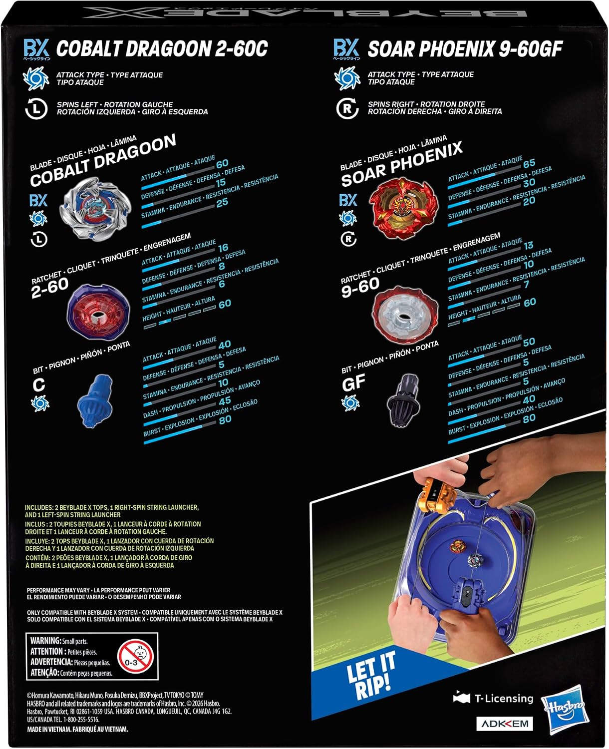 Detalle de Beyblade X デラックスランチャー 2パック 左右回転ランチャーとトップ2個セット