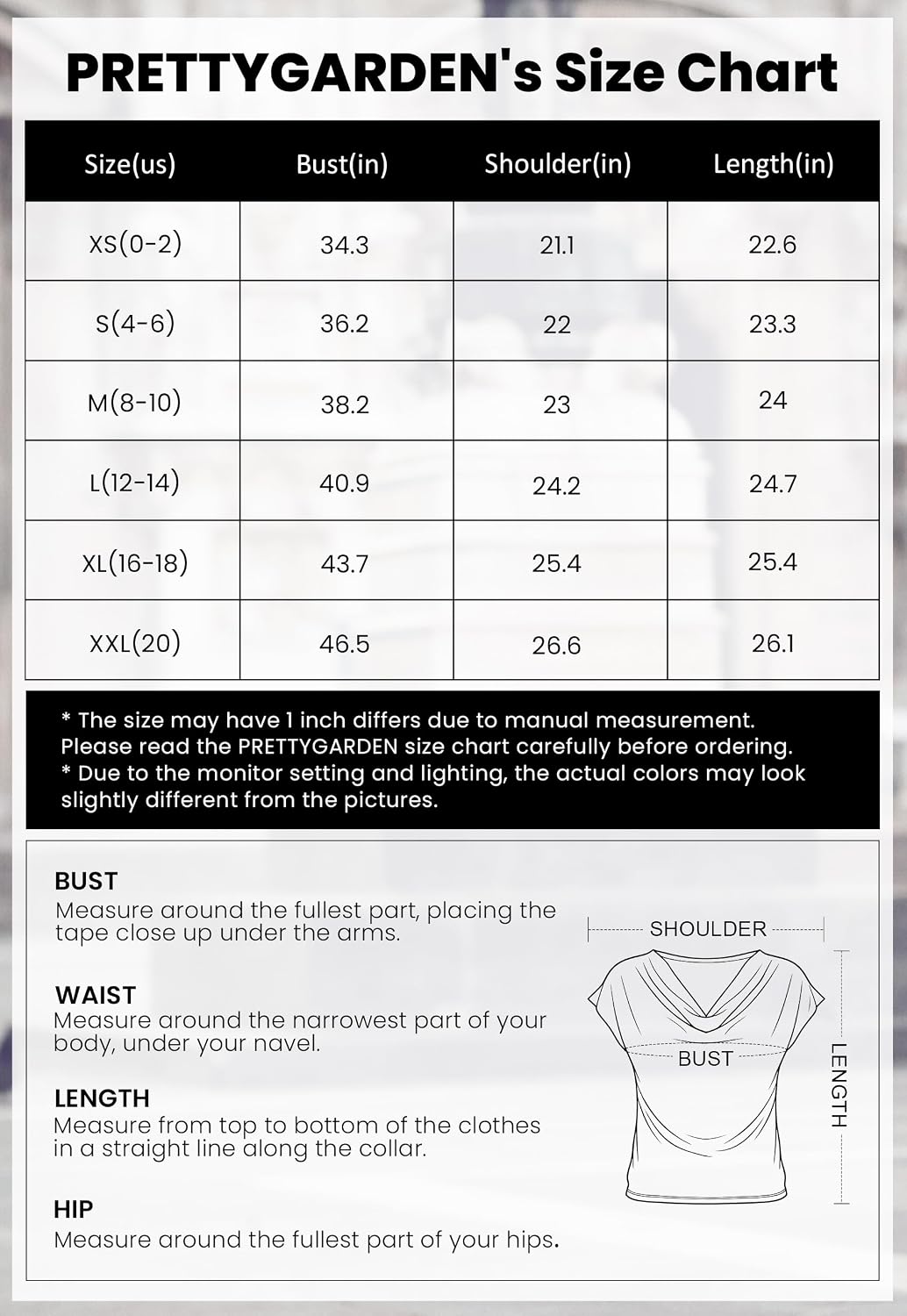 Detalle 2 de PRETTYGARDEN Women's Cowl-Neck Knit Blouse with Short Cap Sleeves