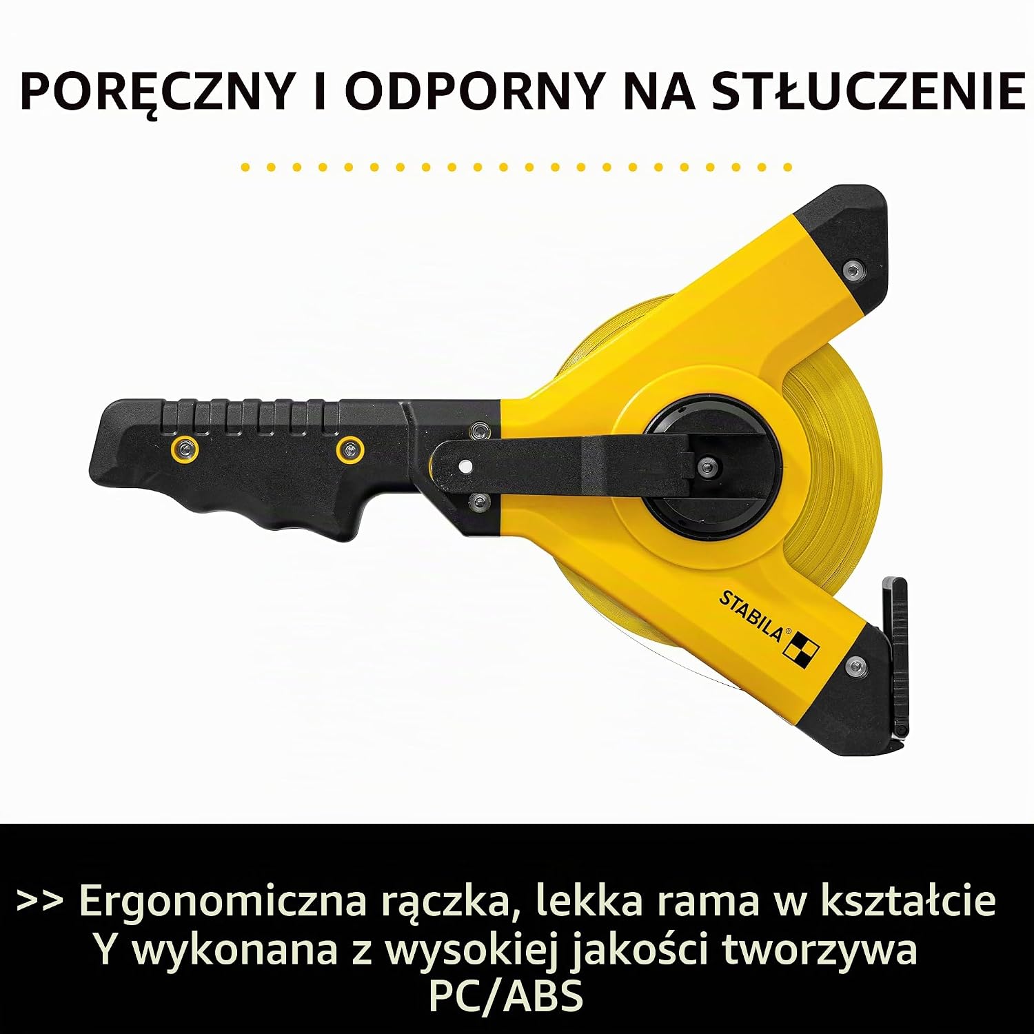 Detalle de Stabila LBM 1000, 50 m – stalowa taśma miernicza z powłoką NYLON-WRAP