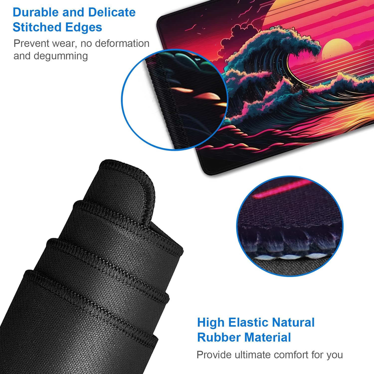 Detalle 1 de Naukay Large Extended Mouse Pad, 31.5 x 15.7-Inch, Water-Resistant