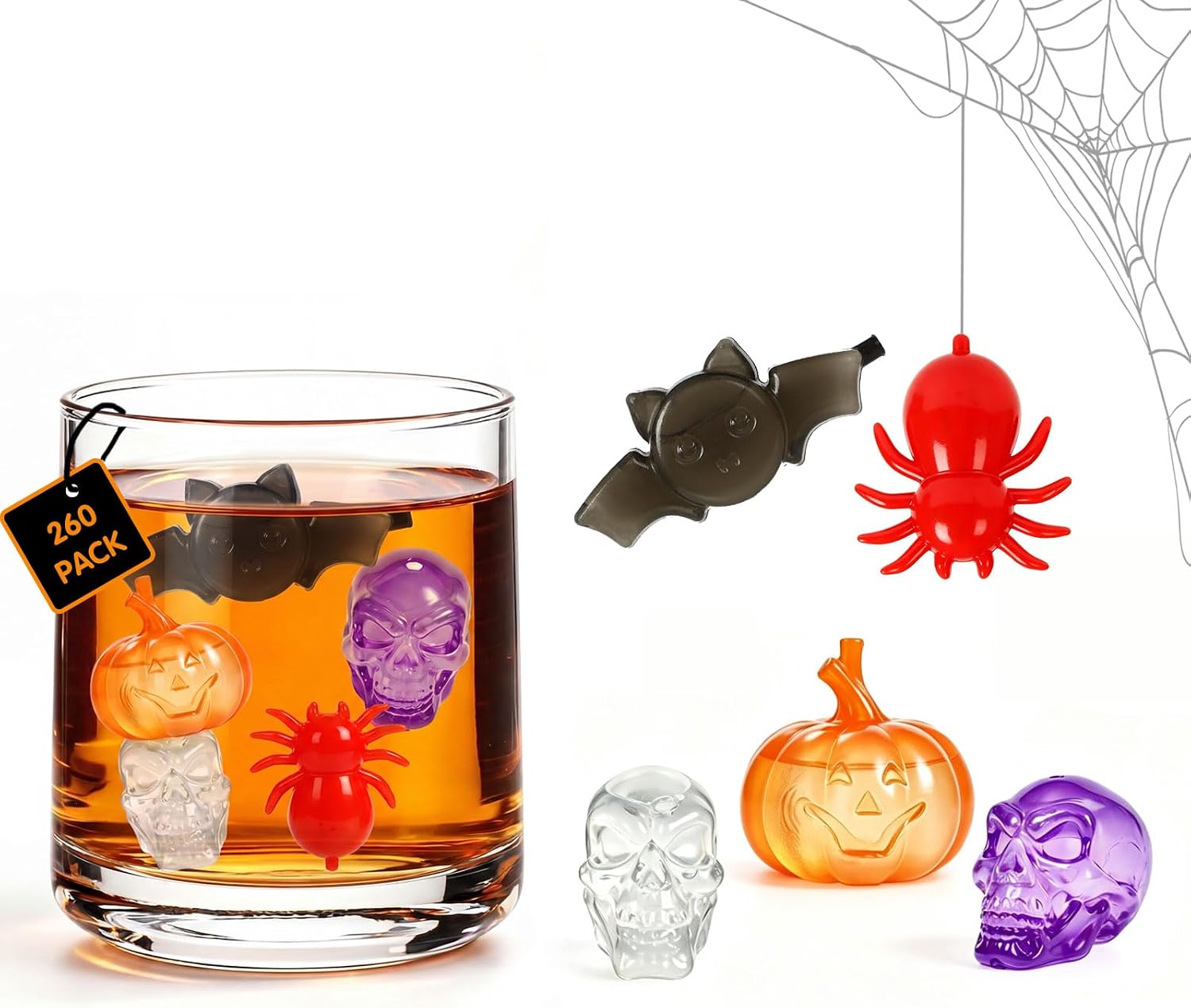 Detalle de Reusable Halloween Ice Cubes, 260-Piece Set