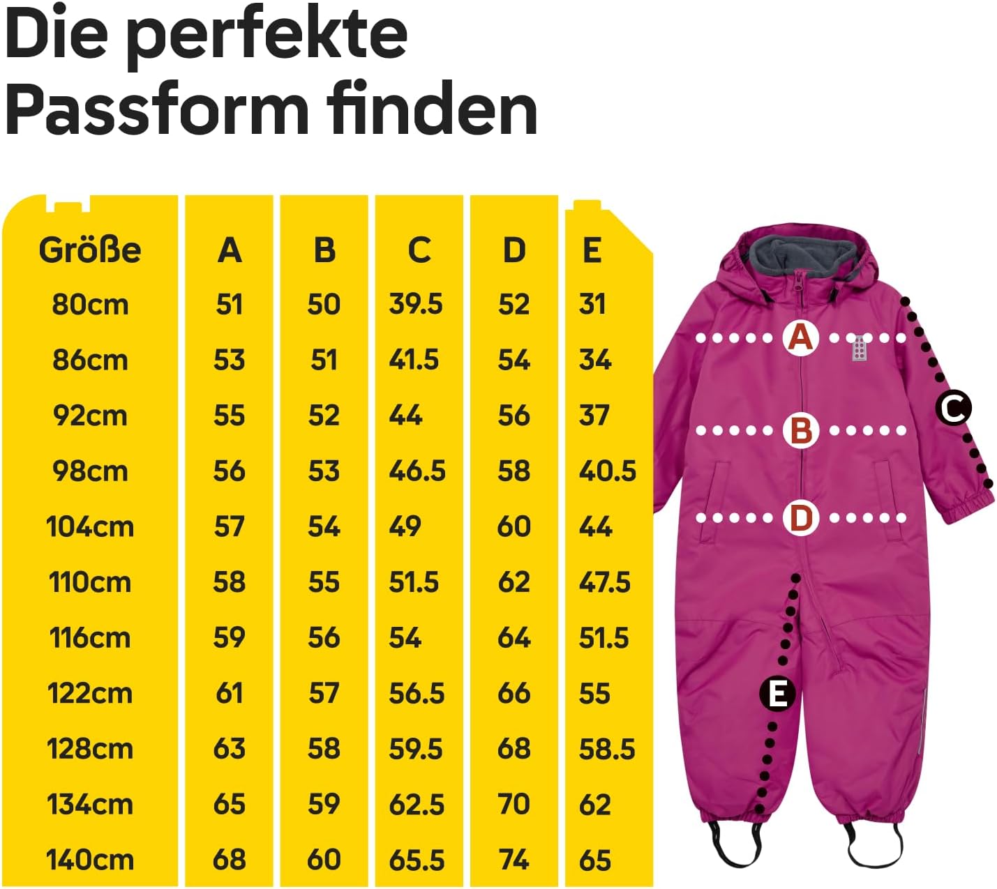 Detalle de Kabooki LEGO Schneebekleidung – Fuchsie (LWJORI 721)