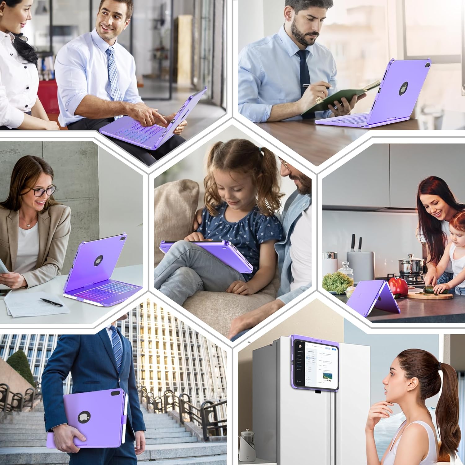 Thumbnail 2 de TQQ Touchpad Keyboard Case for iPad A16 11th Gen (2025) and 10th Gen 2022 – Multi-Touch Trackpad, 360° Rotatable