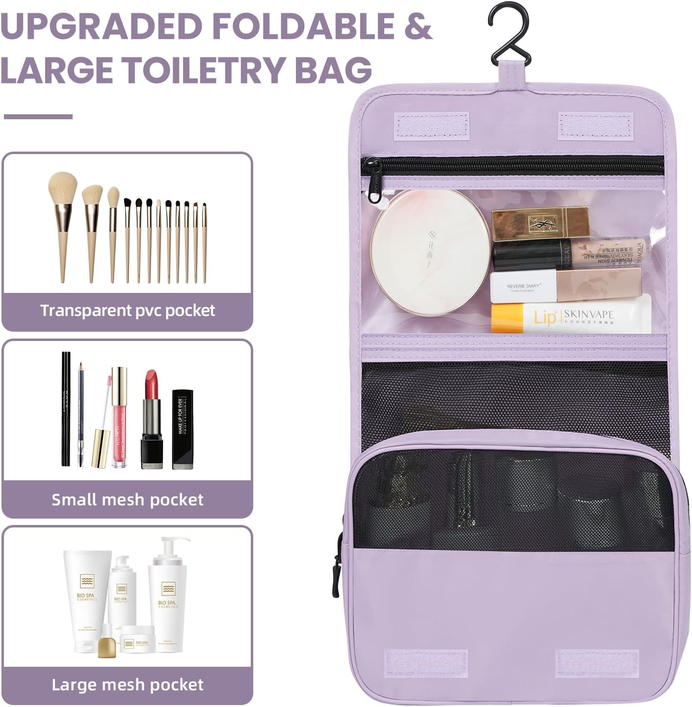 Detalle de Prezon Cubi da viaggio per valigia – set da 10 organizer leggeri in viola
