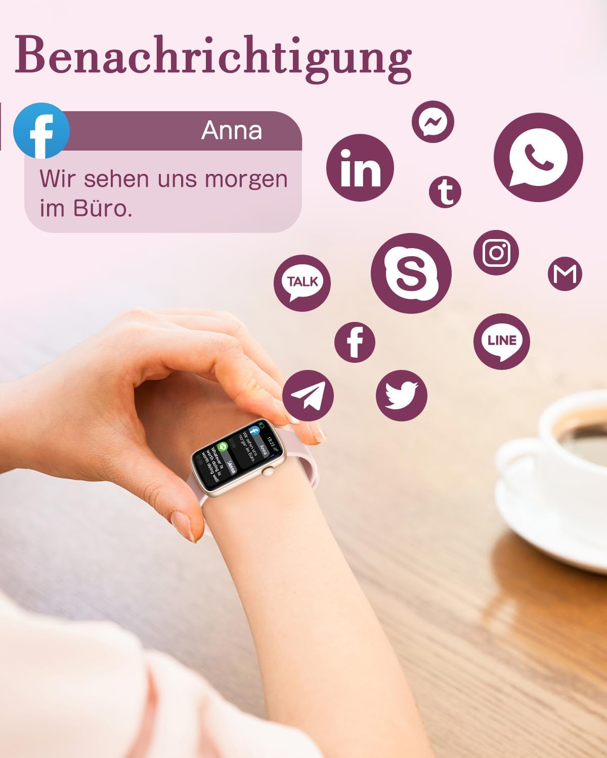 Detalle de SHANG WING Smartwatch Damen 1,47