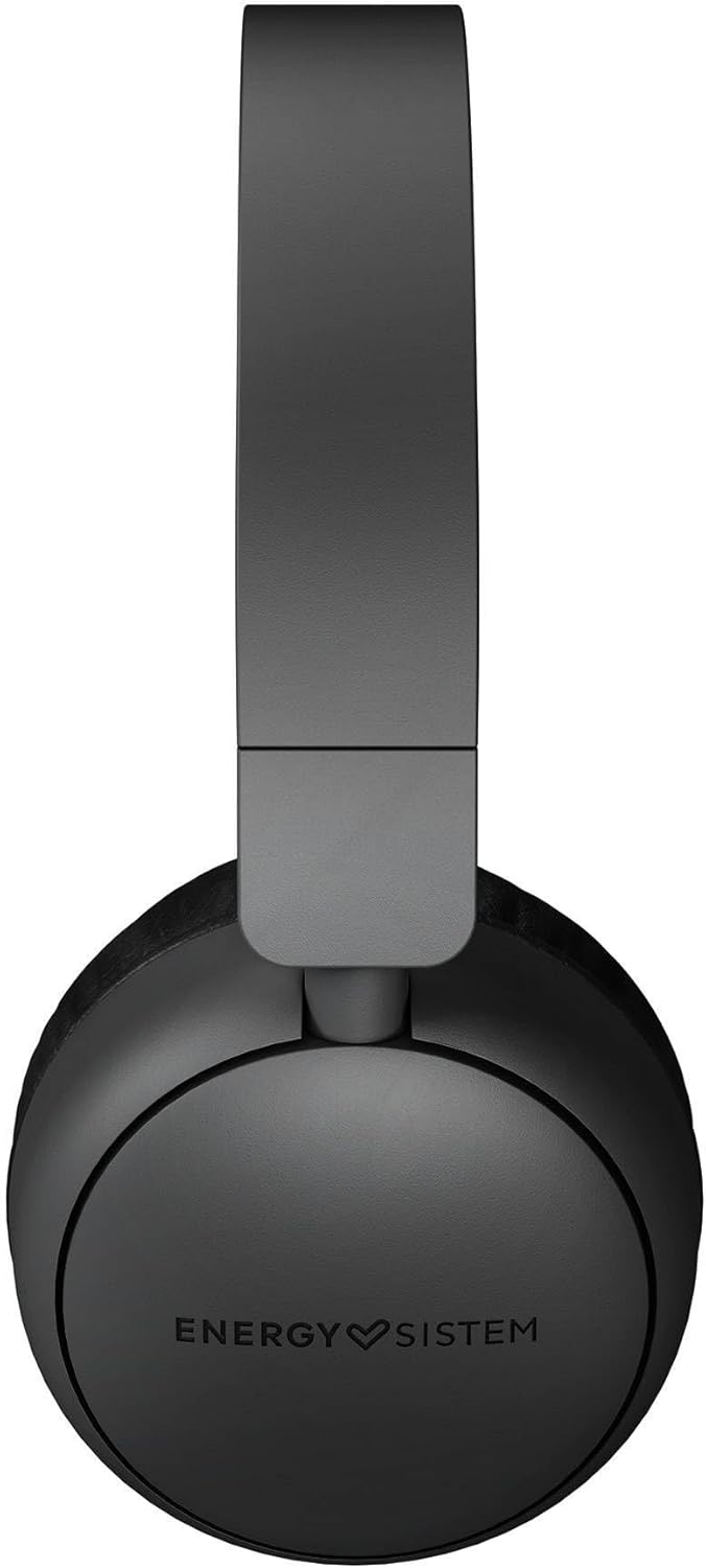 Thumbnail 2 de Energy Sistem Soundspire Kopfhörer – 100% recycelter Kunststoff, abnehmbares Kabel, Mikrofon und Sprachassistent (Schwarz)