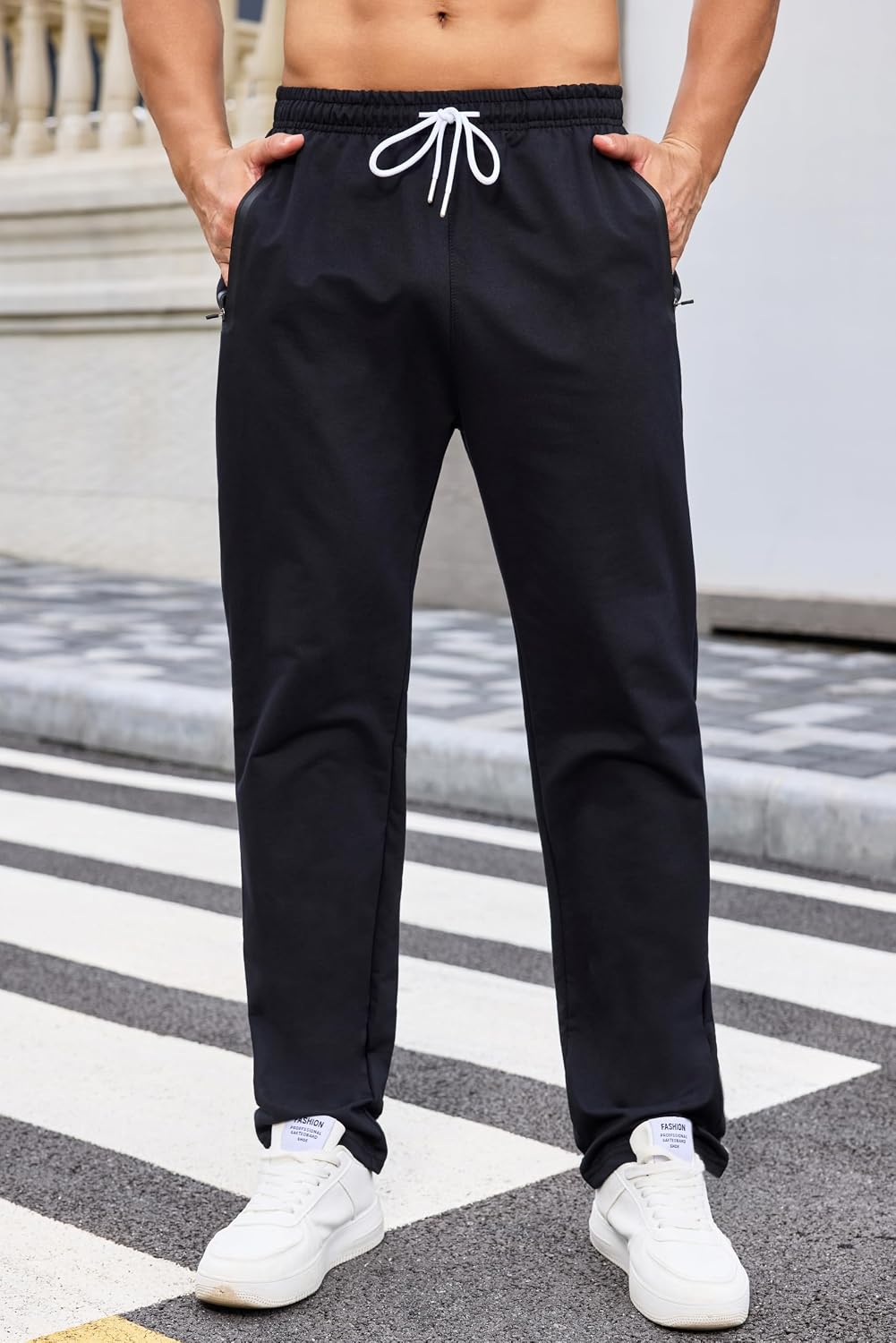 Thumbnail 1 de HCSS Pantaloni Tuta Uomo Sportivi con Elastico in Vita e Tasche Zip – Grau-M