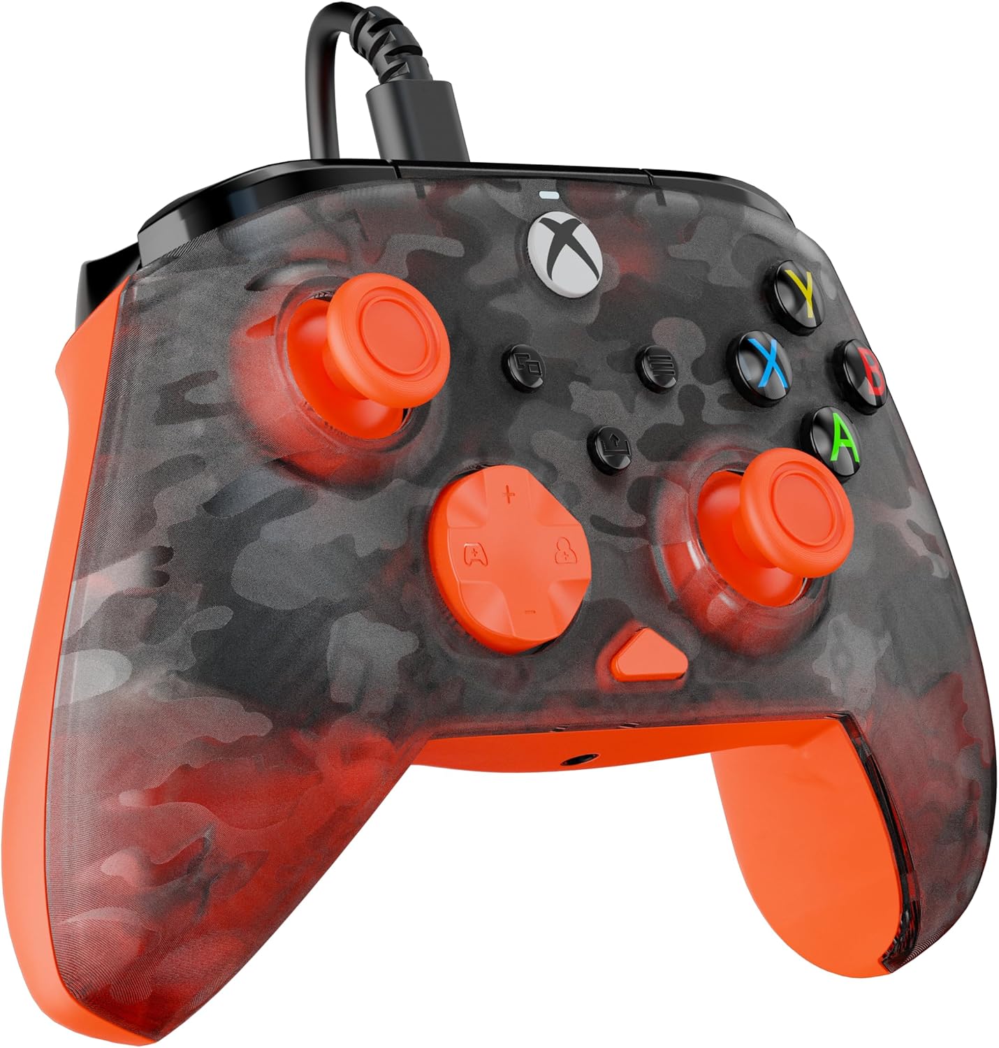 Detalle 2 de Turtle Beach Rematch Core Camo Nero/Arancione gamepad cablato con grilletti a impulsi e audio regolabile