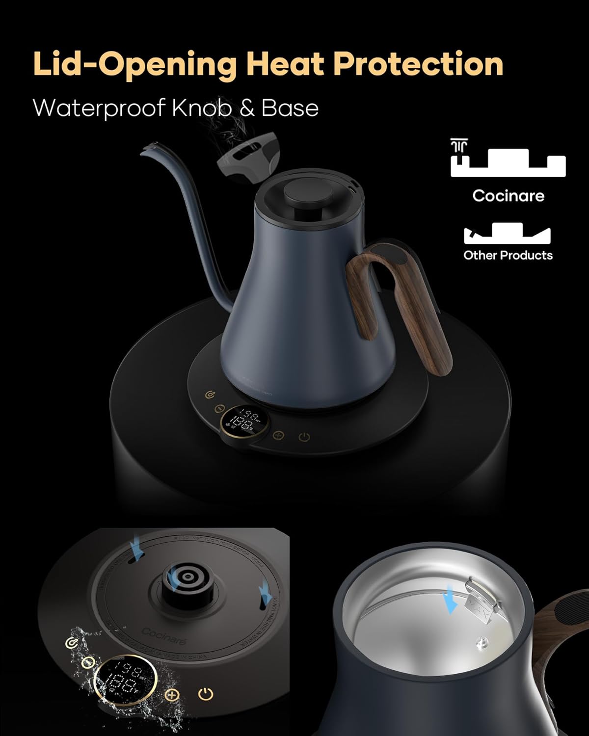 Thumbnail 6 de Cocinare FLOW B9 gooseneck kettle 0.9 L, 1500 W