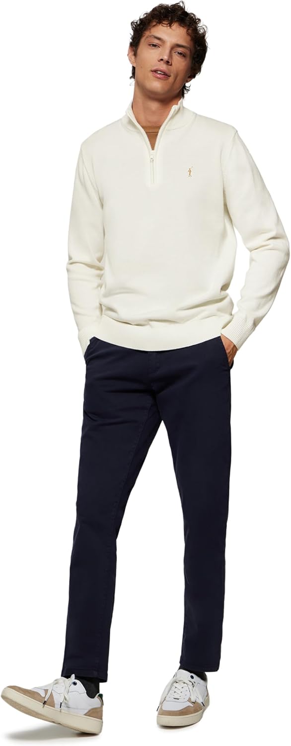 Detalle 2 de Polo Club maglione uomo con zip 100% cotone