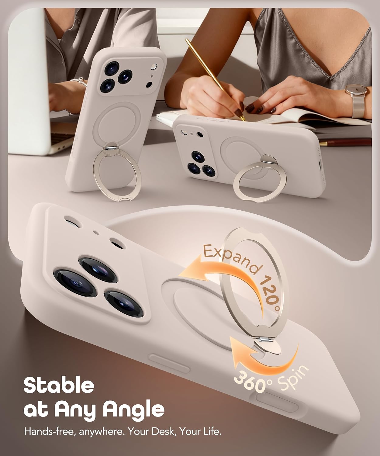 Detalle 2 de GolbinBox iPhone 17 Pro Max case with 360° spin 6.9"