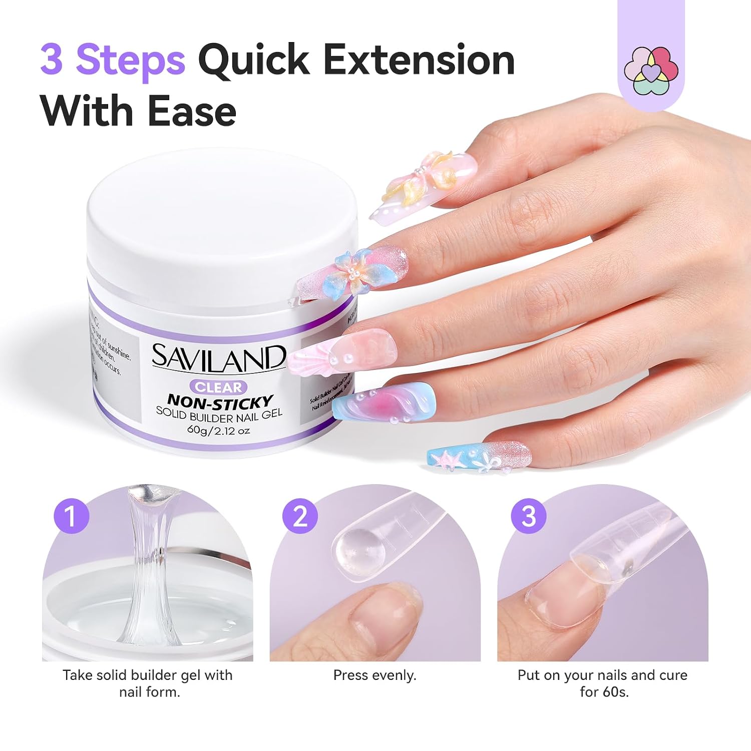 Thumbnail 6 de SAVILAND Solid Builder Nail Gel 60g Builder Gel 💅