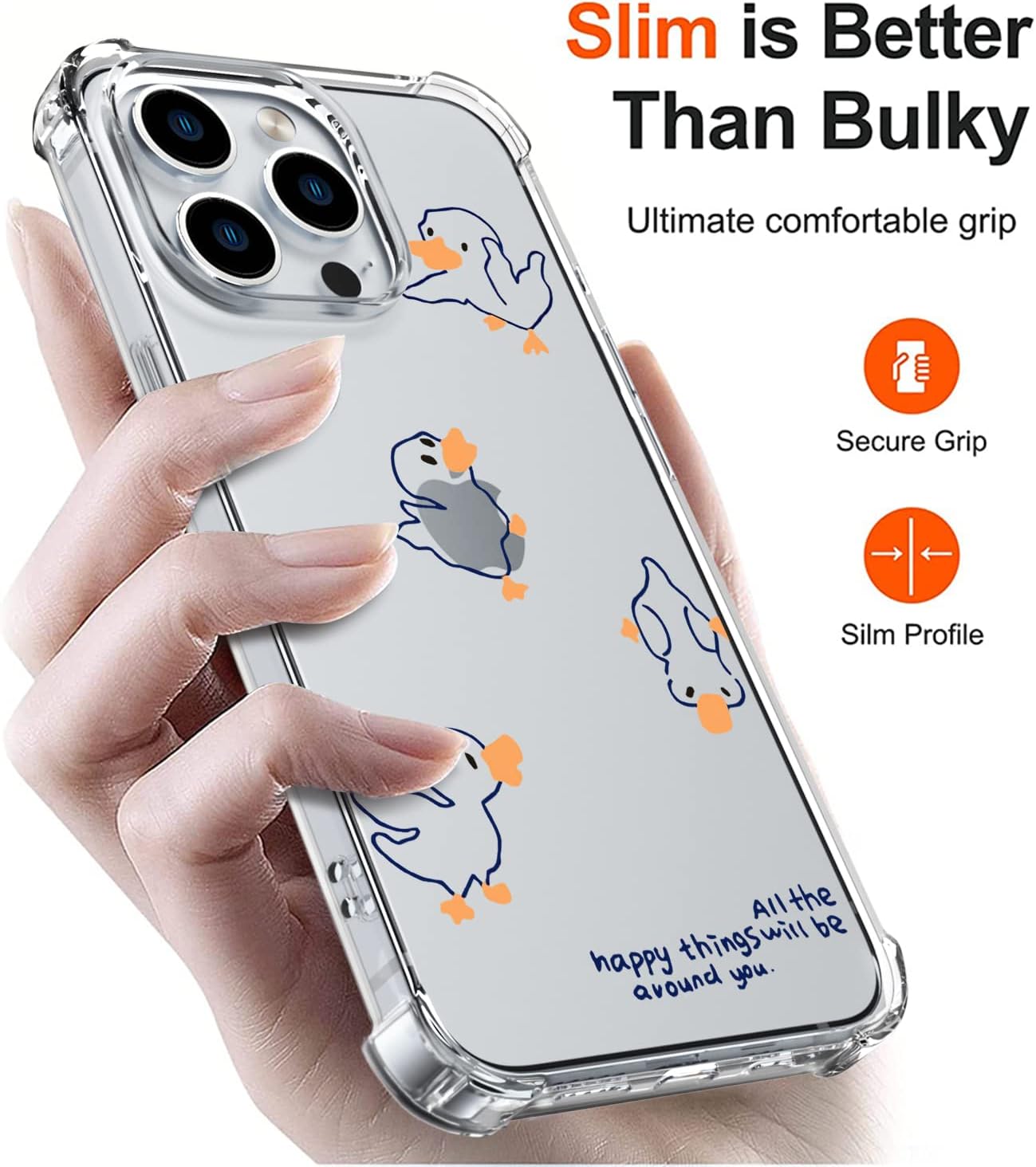 Thumbnail 5 de Wihytec iPhone 14-JJ2023056dfs Clear Duck TPU Case with Reinforced Corners