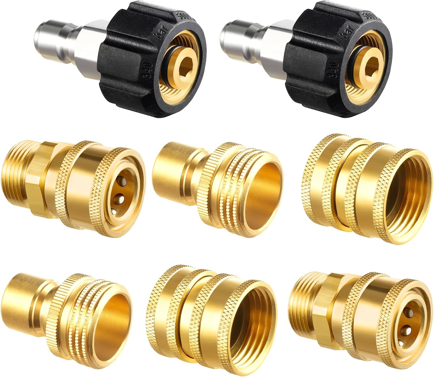 Detalle de Twinkle Star TWIS3834GM Pressure Washer Adapter Set, M22-14mm Quick Connect