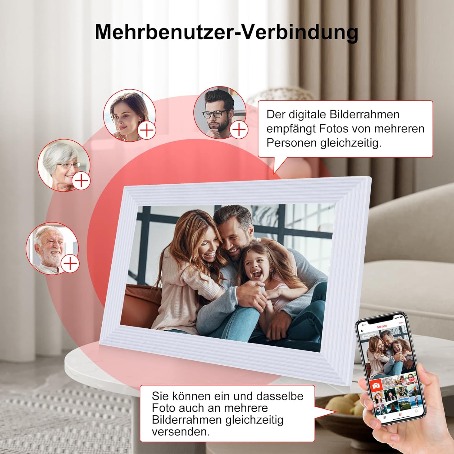 Thumbnail 5 de Frameo Digitaler Bilderrahmen 10,1 Zoll