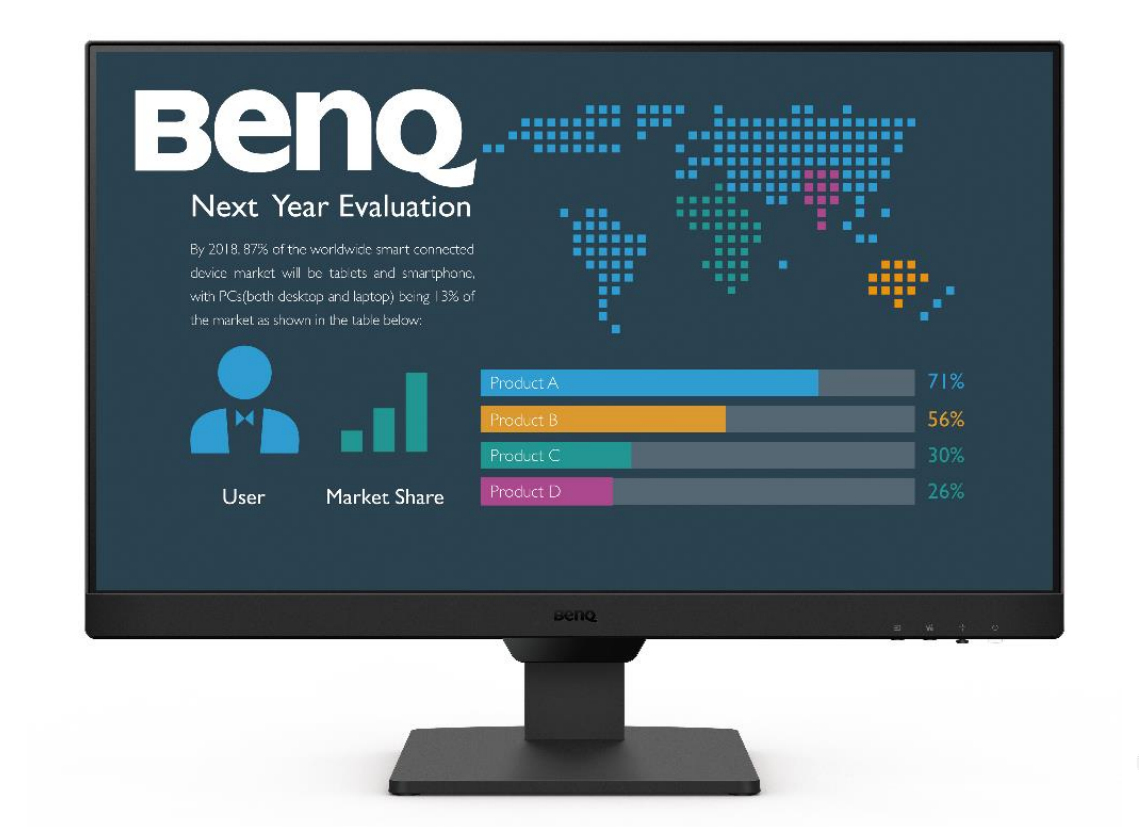 Detalle 2 de Monitor BenQ 23.8" (1080p, 100 Hz, IPS) con Low Blue Light, Flicker Free y Altavoces