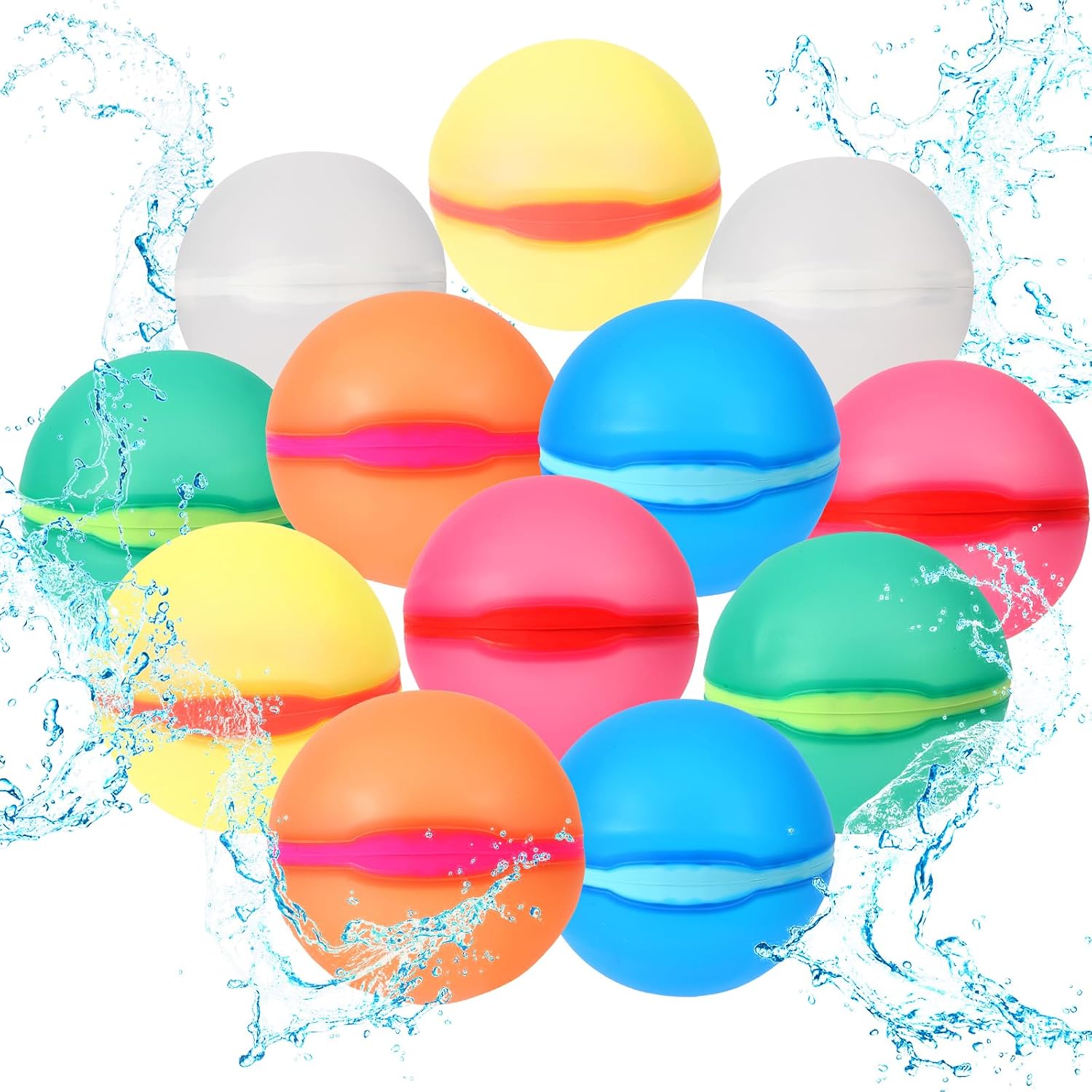 Detalle de Reusable Water Balloons, 12 Pcs Magnetic Splash Refill Balls