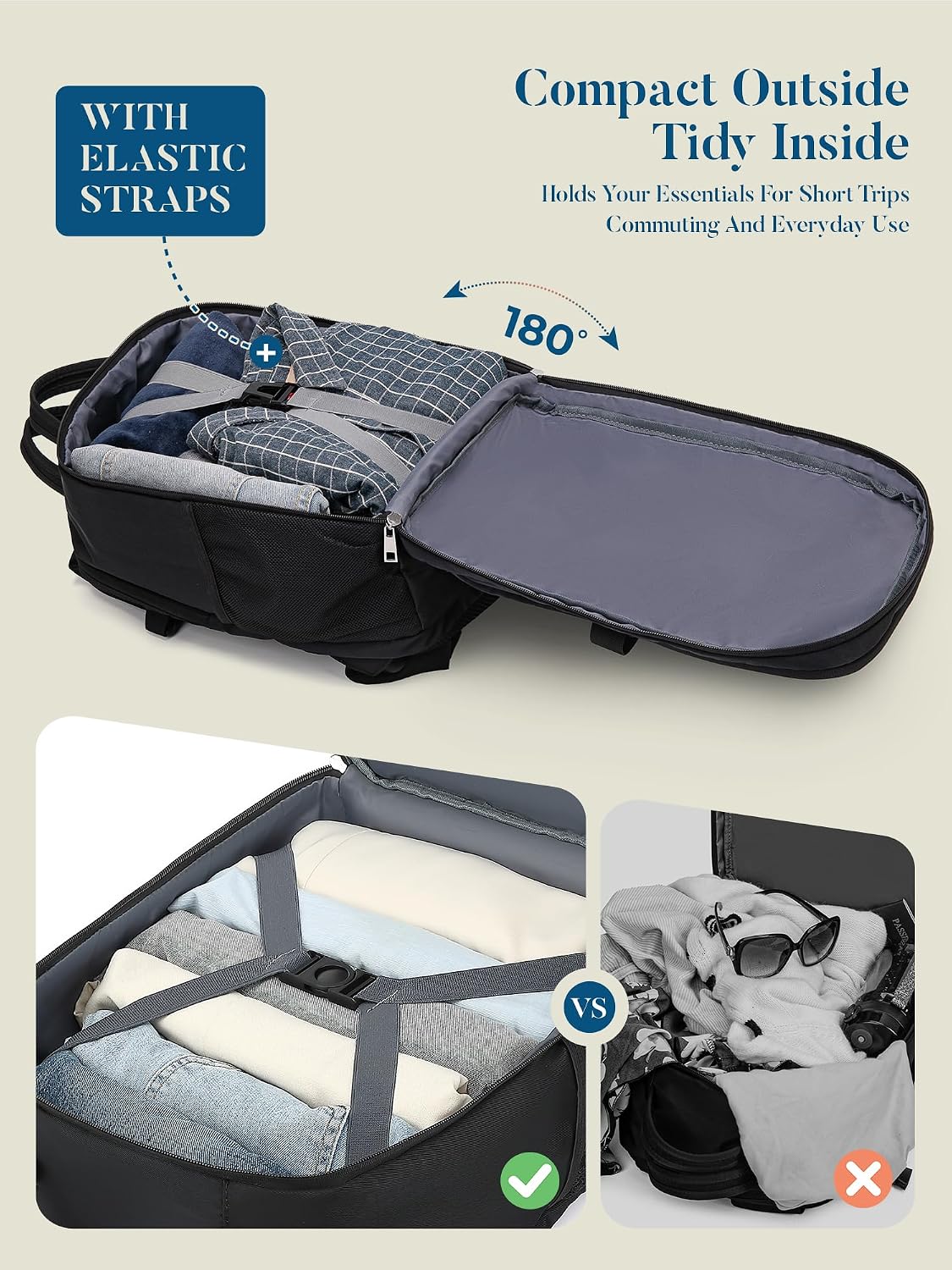 Detalle de Lossga Mochila de Cabina 40x30x20 cm para Ryanair y otras aerolíneas: opinión de compra