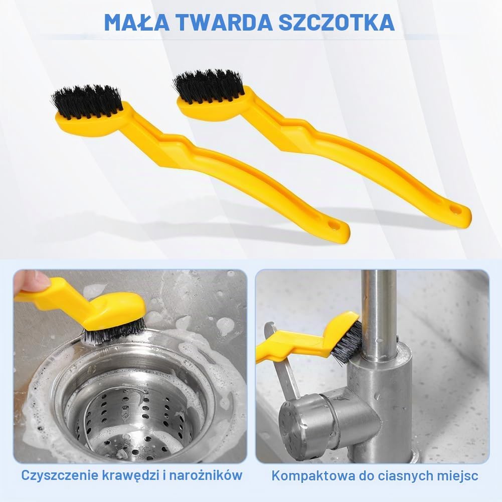 Detalle 2 de AUAUY zestaw szczotek do fug, 4 sztuki, włosie w kształcie V i małe szczotki