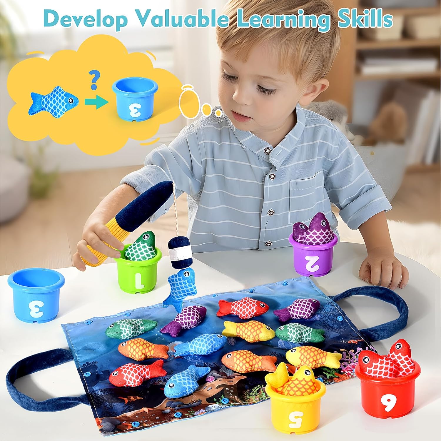 Thumbnail 3 de Yitical Montessori Fishing Set 20pcs 🎣