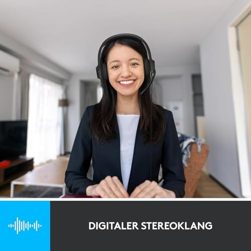 Detalle 2 de Logitech H390 Kopfhörer mit Mikrofon – USB-Headset für klare Gespräche und hohen Tragekomfort