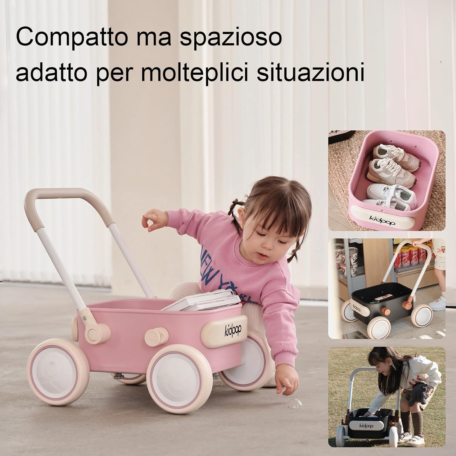 Thumbnail 5 de Kidpop PULA girello 2 in 1 per bambini 6-18 mesi, rosa