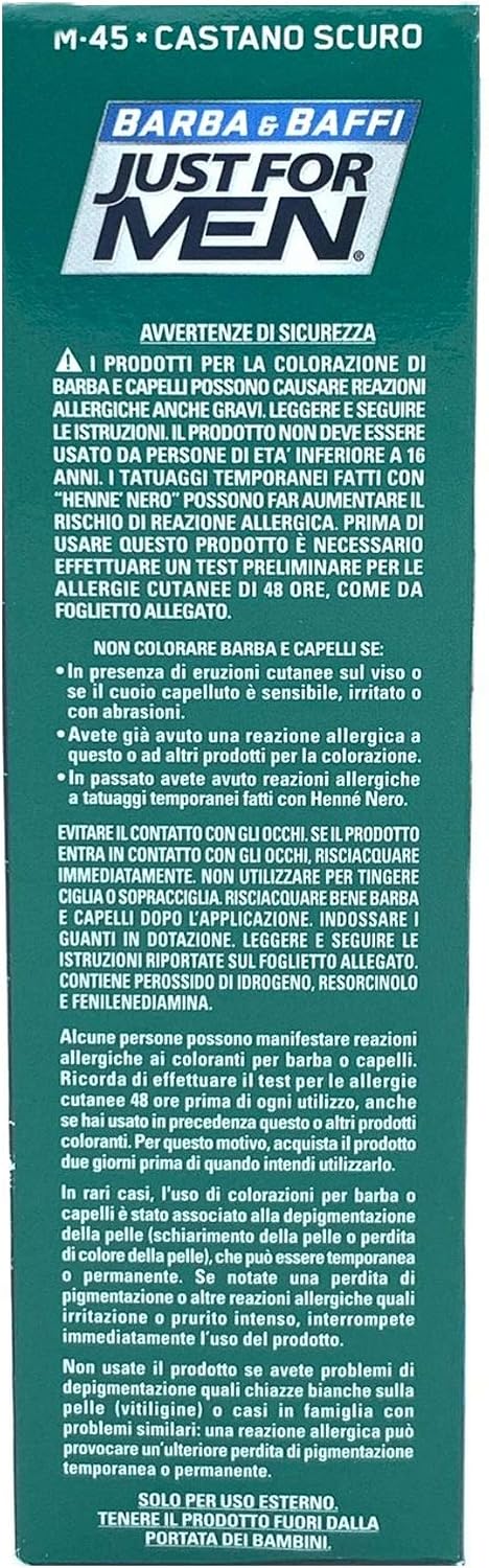 Detalle 2 de Just For Men Moustache And Beard M45 – żelowa farba do brody i wąsów, 3 × 28 ml