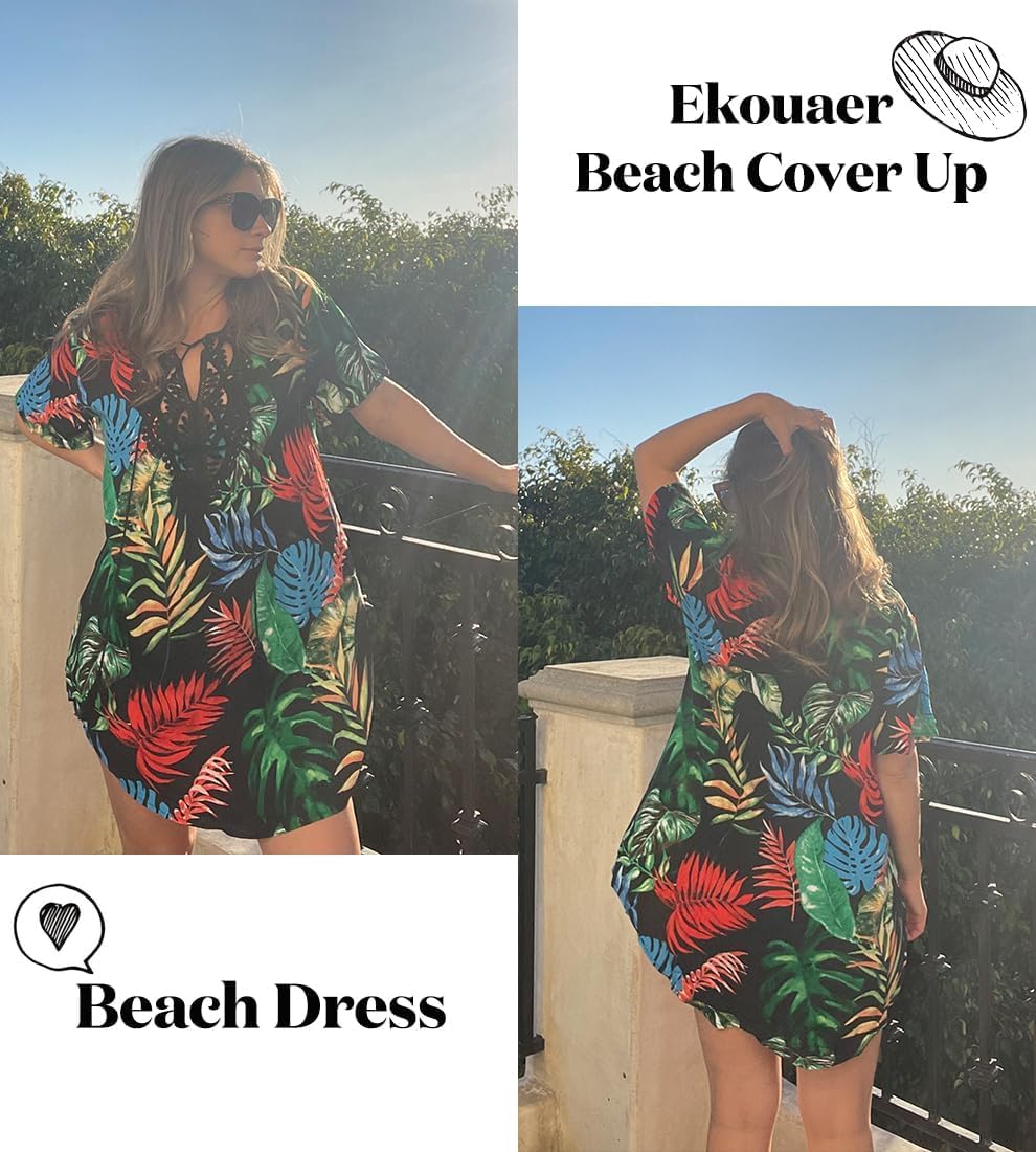 Thumbnail 2 de Ekouaer beach cover up dress, V-neck