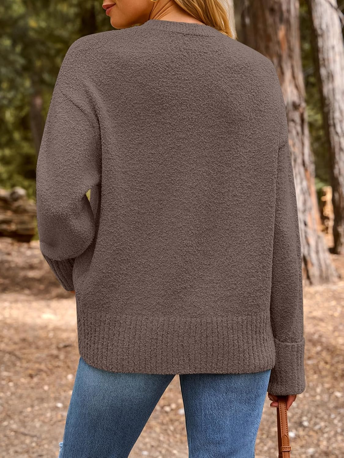 Detalle 2 de LILLUSORY Oversized Fuzzy Chunky Sweater for Women