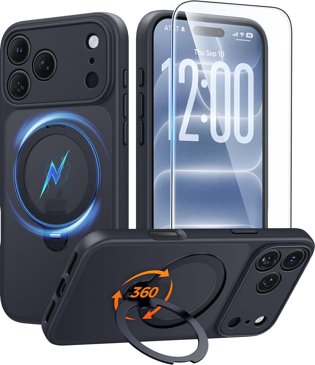Detalle de FNTCASE iPhone 18 Pro Max/17 Pro Max Case with 360° Magnetic Ring Stand