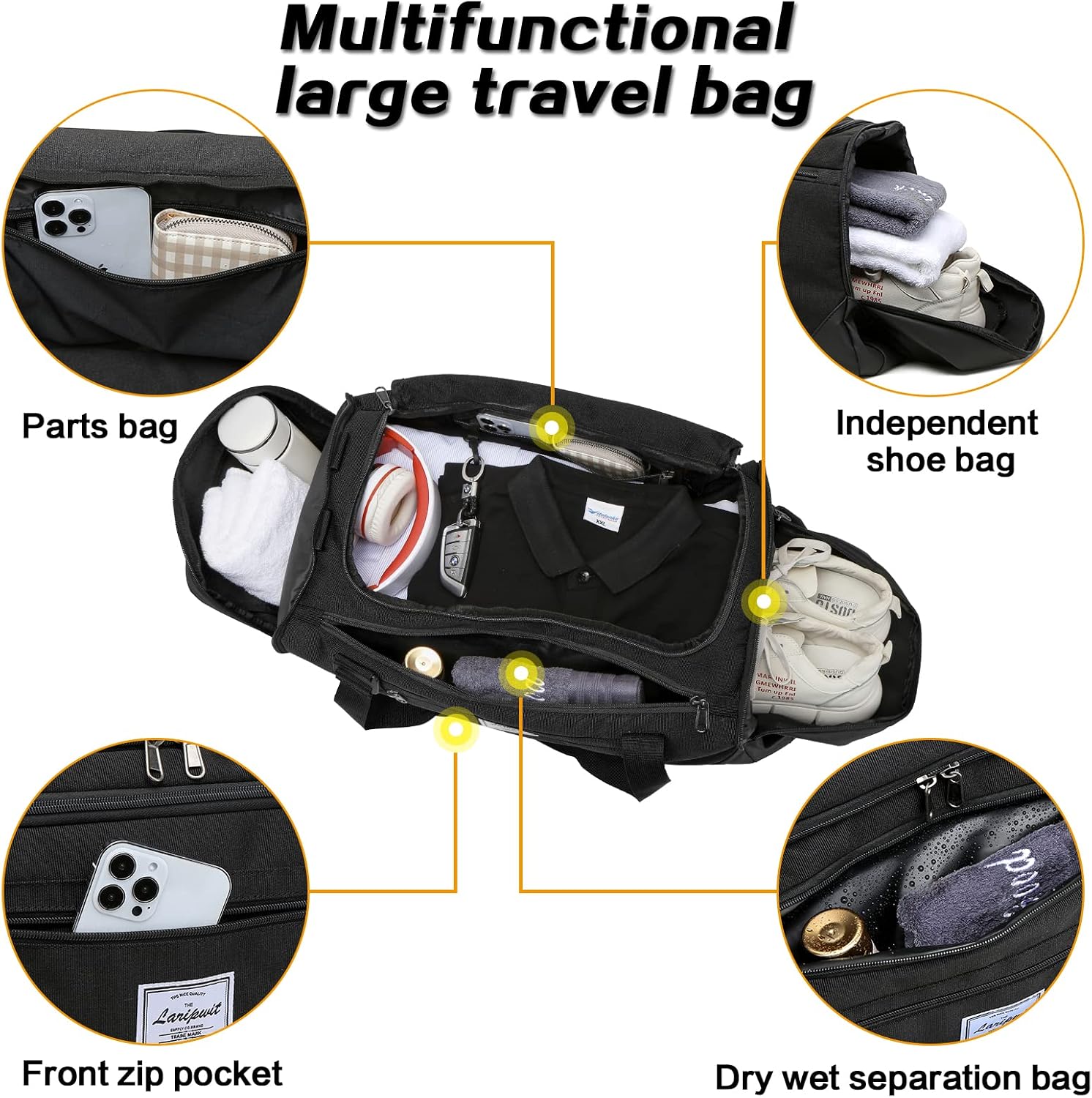 Detalle 2 de Laripwit Travel Duffle Bag 40L