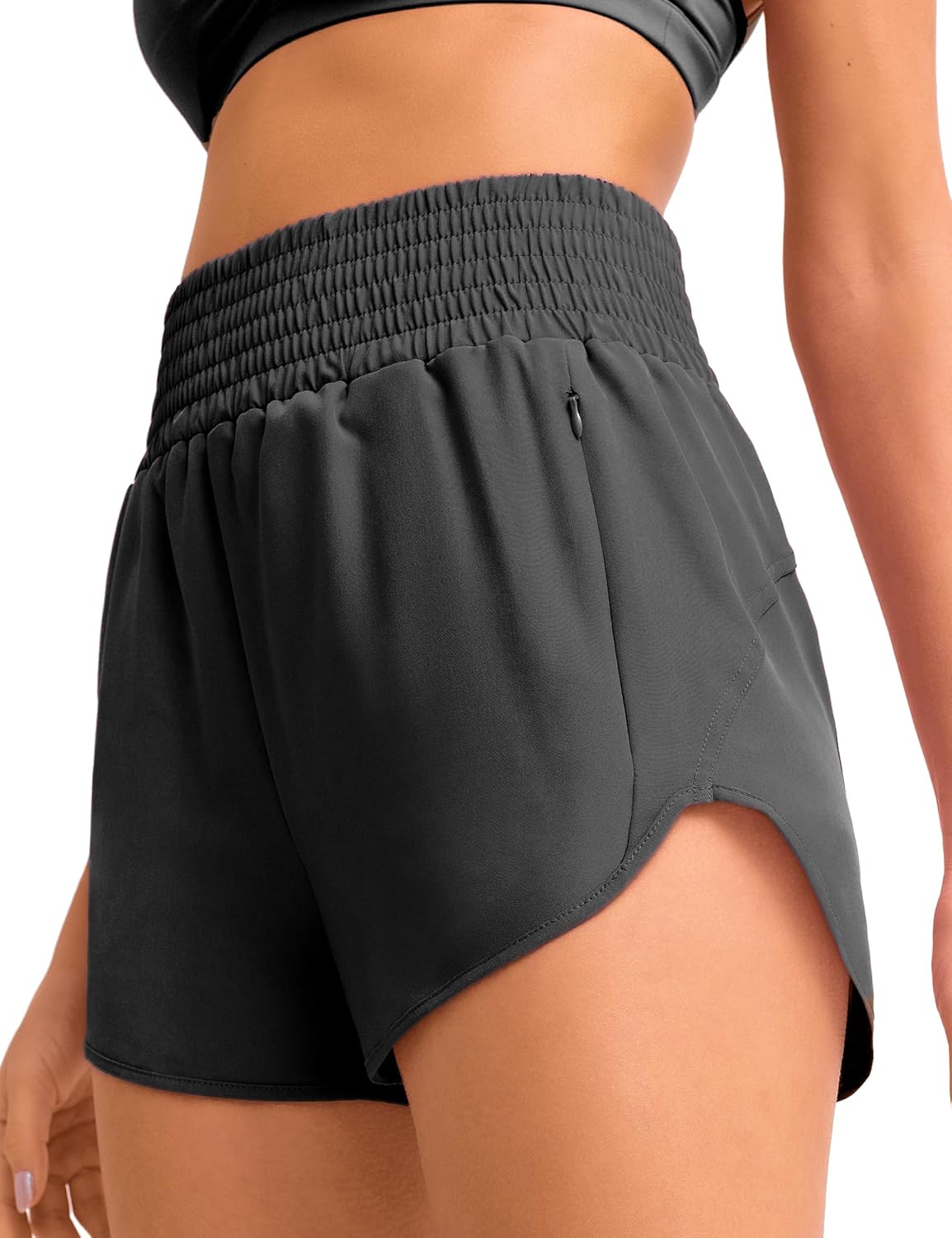 Thumbnail 1 de Yogaration Pantaloncini Palestra Donna: shorts running con tasche zip, comfort high-fit per allenamento