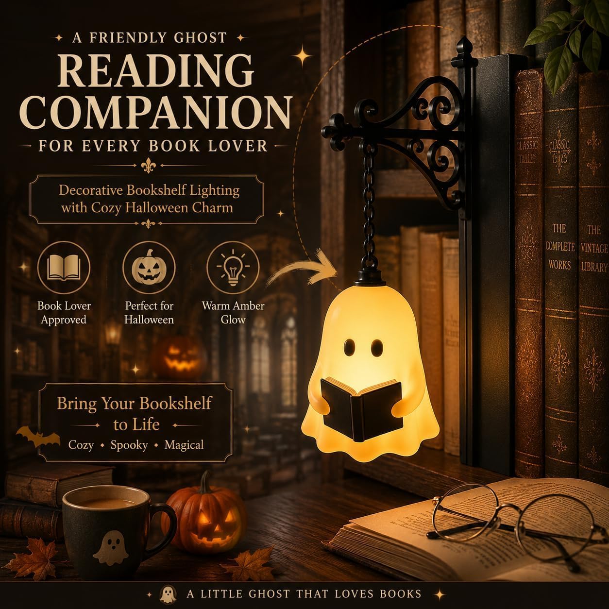 Detalle 2 de rohxizw Bookshelf Lamp, Vintage Iron Lantern with Warm LED Night Light