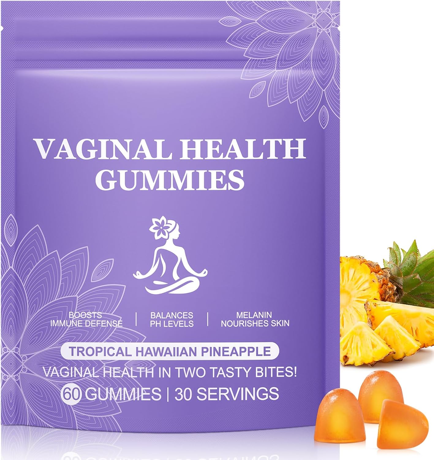 Detalle de Gummies Équilibre Féminin Saveur Ananas — douceur et facilité d’utilisation