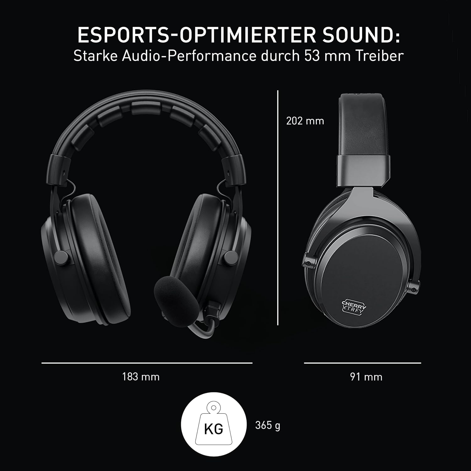 Detalle 2 de Cherry XTRFY H3 Gaming-Headset 100 h