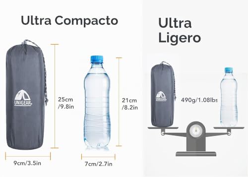 Detalle 2 de Unigear Esterilla Inflable Portátil: colchoneta ultraligera y resistente para camping y mochila
