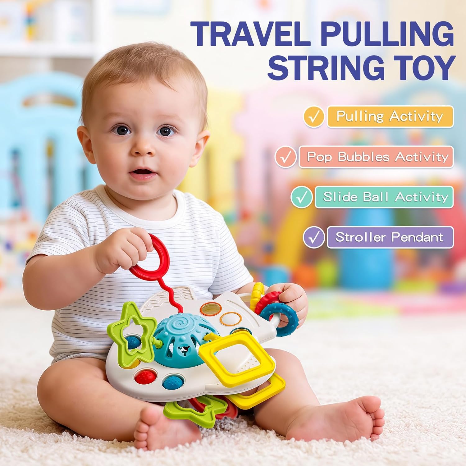 Detalle de Jyusmile LLESSL-Ca-230614 5-in-1 Montessori Baby Toy Set with Stacking Toys
