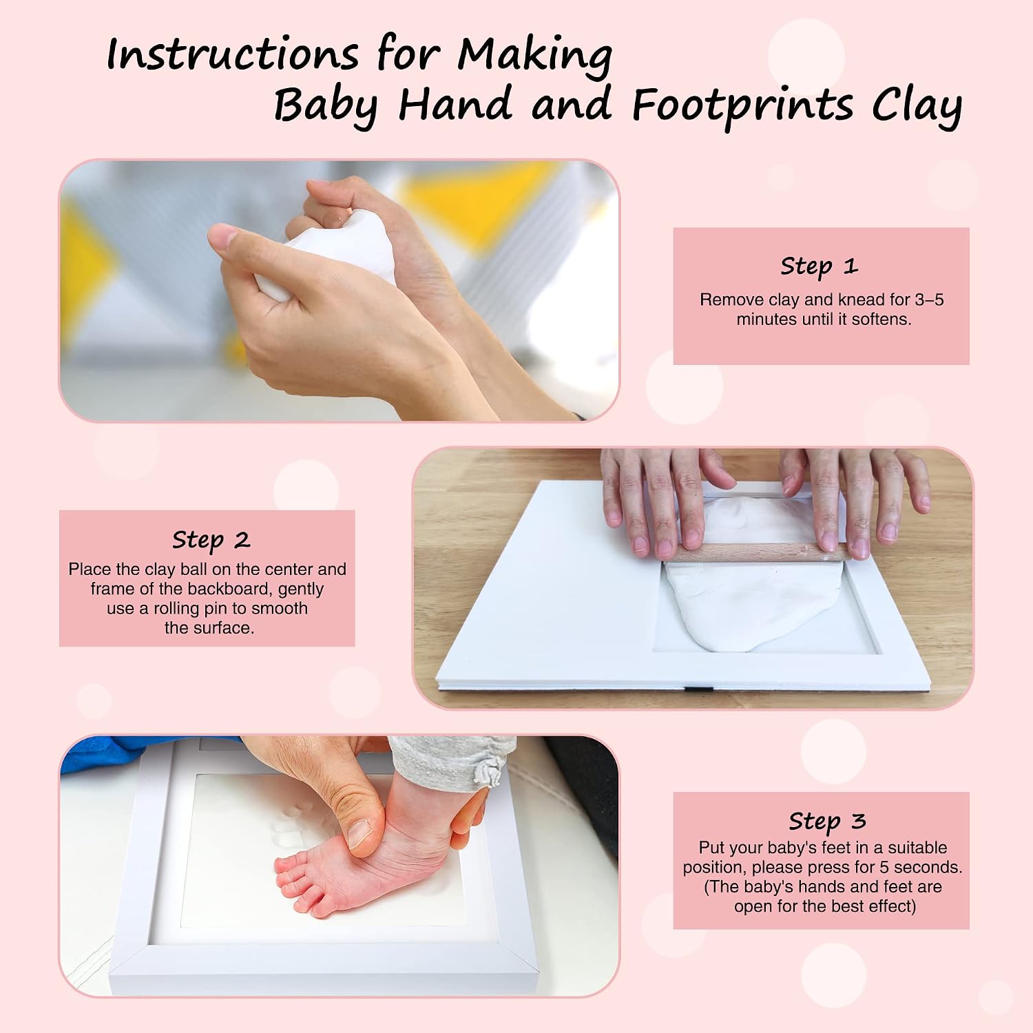 Detalle 2 de Baby Handprint Kit with Footprint Frame