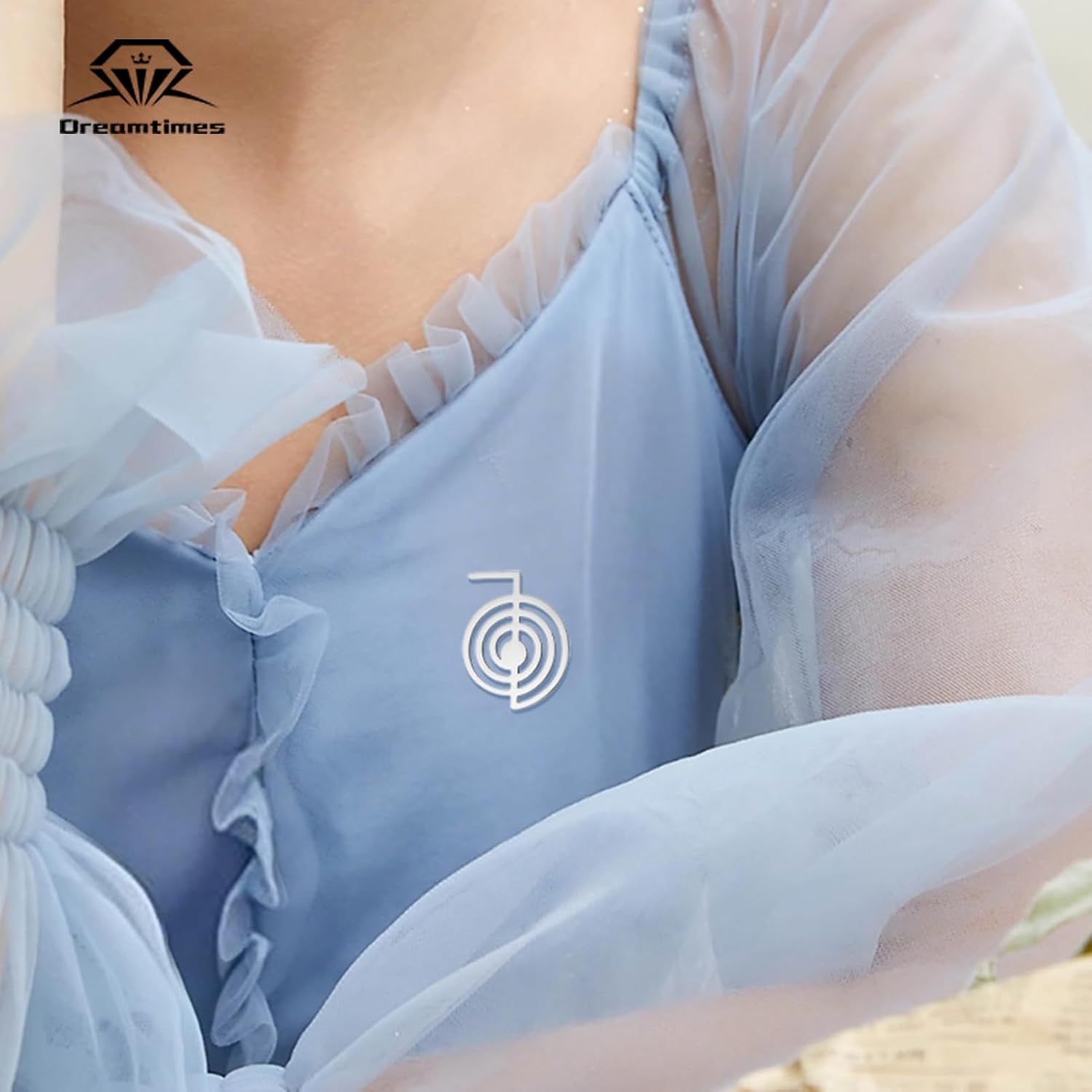 Thumbnail 5 de Dreamtimes Cho Ku Rei Reiki Brosche als Pin aus Edelstahl – spiritueller Symbol-Anhänger für Meditation & Energiearbeit