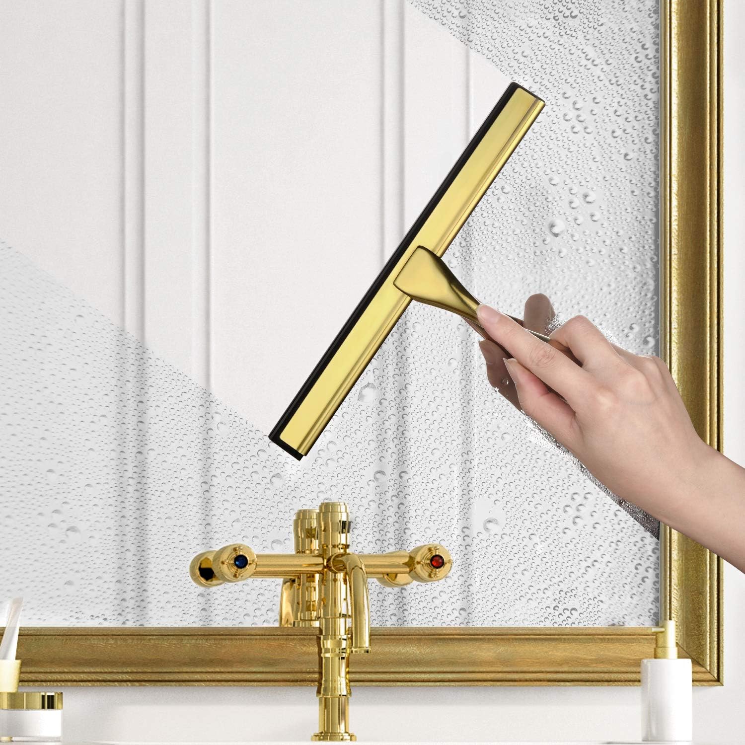Detalle de HIWARE All-Purpose Shower Squeegee (10 Inches) for Shower Doors, Glass, Mirrors & More