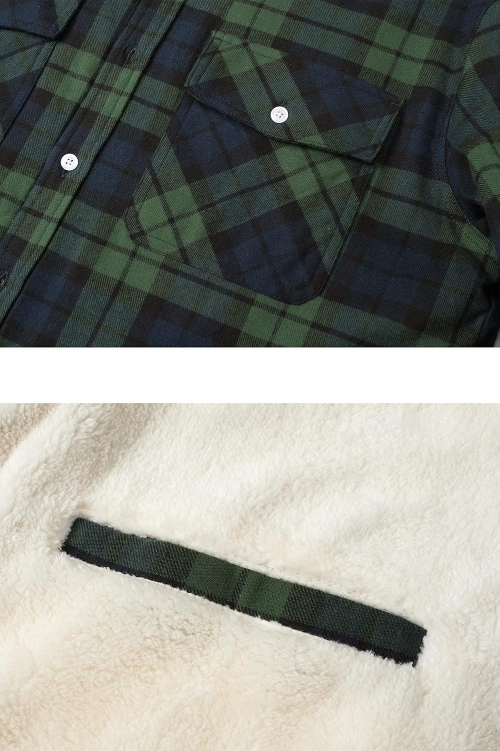 Thumbnail 4 de TACVASEN Herren Fleece Thermohemd Warm Flanellhemd