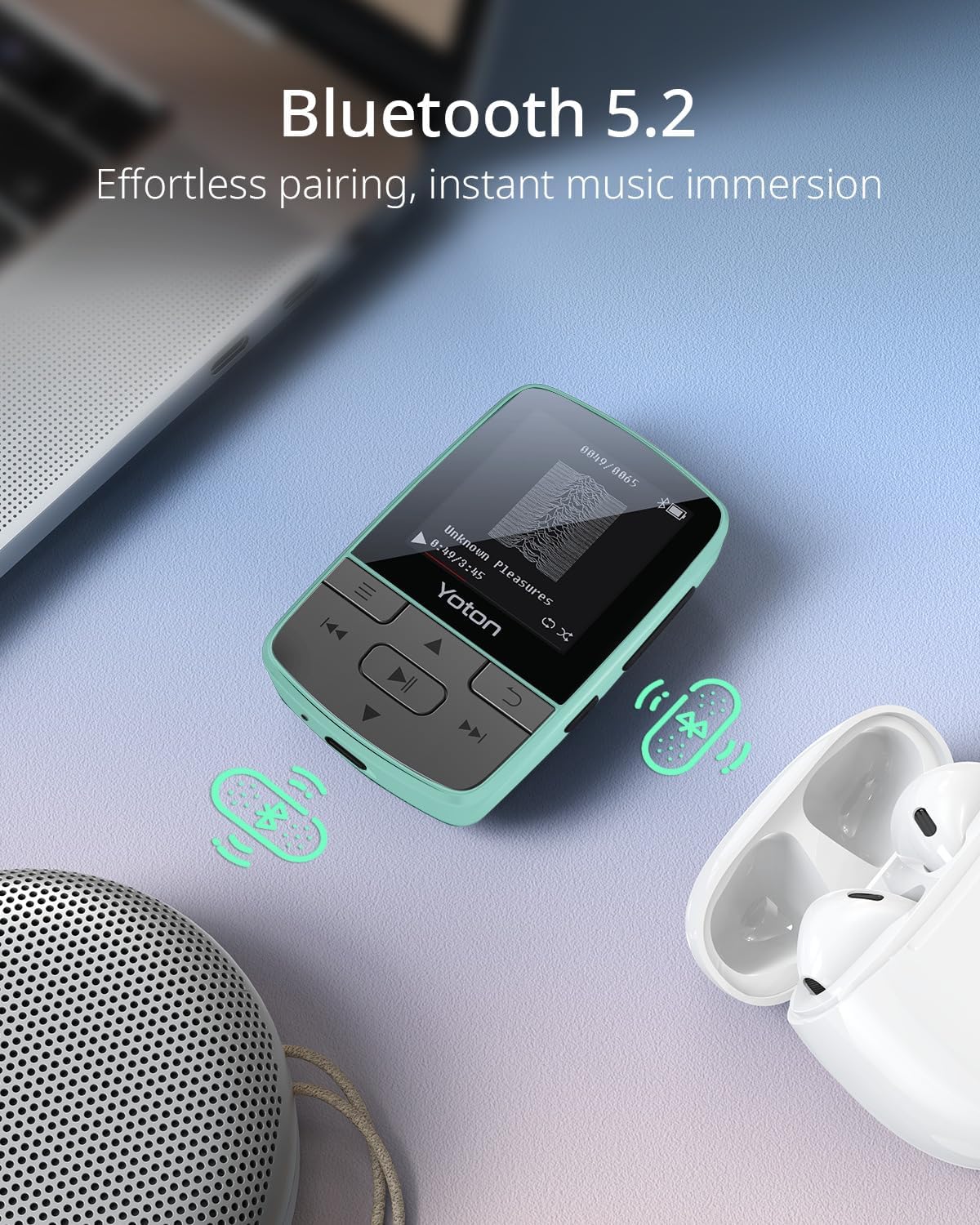 Thumbnail 5 de YOTON Lettore MP3 64 GB con clip sportiva