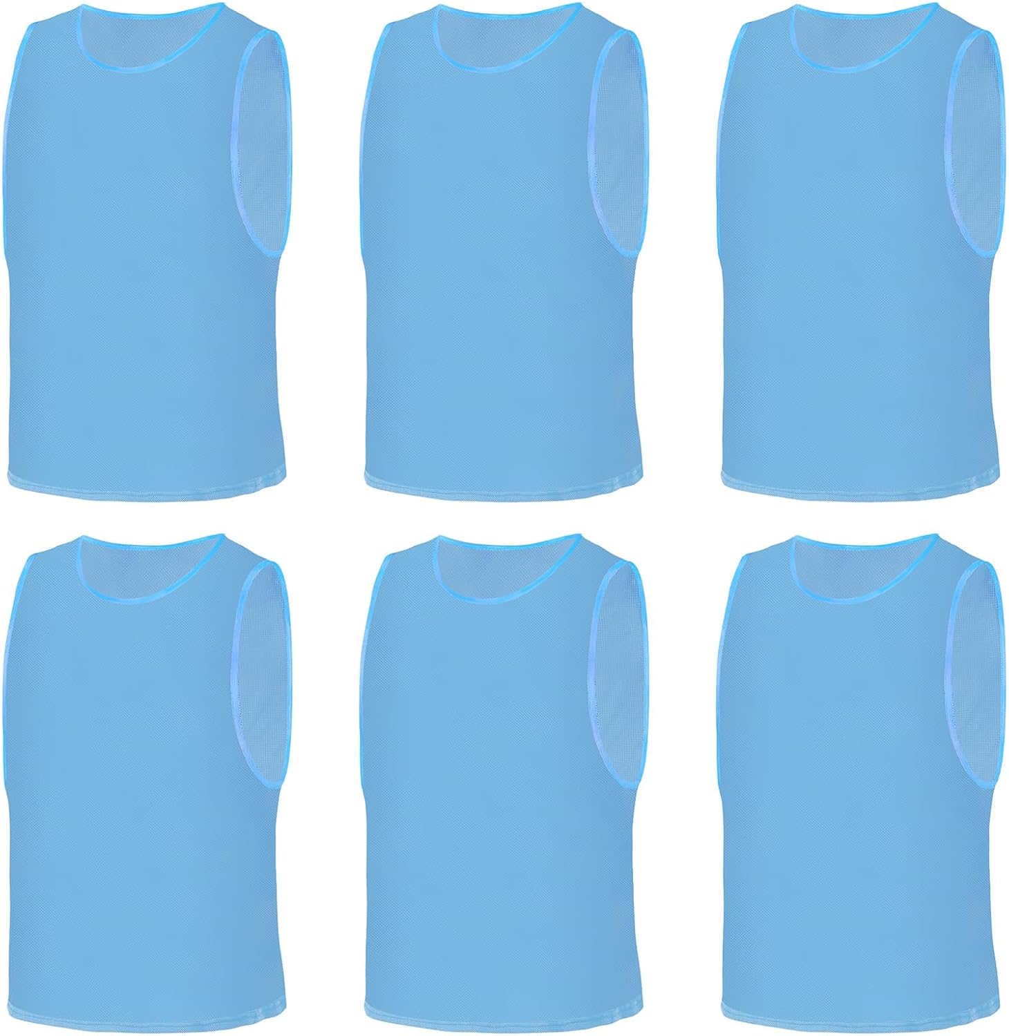 Detalle de AUYAO 6Pcs Mesh Training Vests – Breathable Scrimmage Bibs for Team Practice